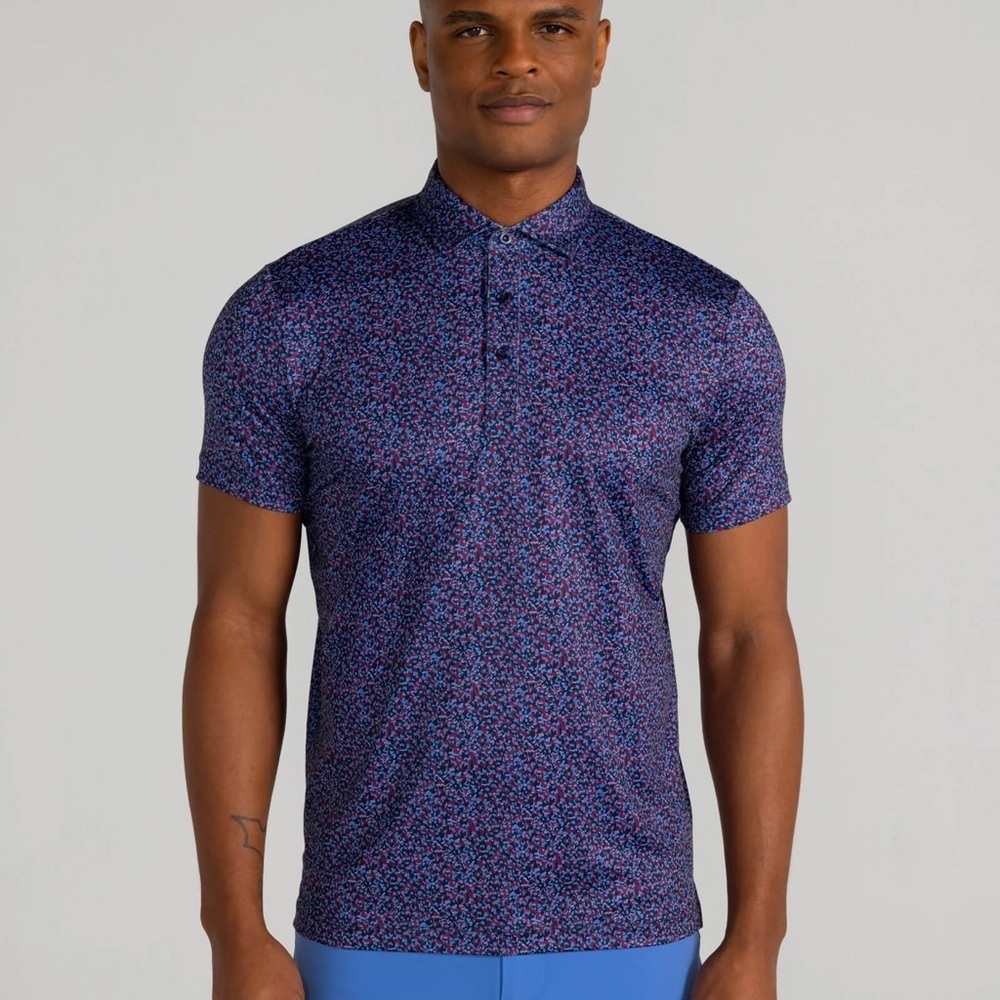 REDVANLY Randall Polo In Bordeaux Multi (M1)